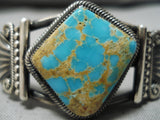 Important Native American Navajo Martinez #8 Turquoise Sterling Silver Bracelet-Nativo Arts