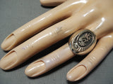 Unique Navajo Native American 14k Gold Kokopelli Sterling Silver Ring-Nativo Arts