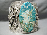 Colossal Scorpion Native American Gilber Turquoise Sterling Silver Bracelet-Nativo Arts