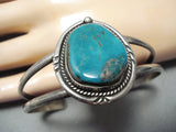 Tremendous Vintage Native American Navajo Royston Turquoise Sterling Silver Bracelet Old-Nativo Arts