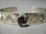 Important Vintage Native American Navajo Dry Creek Turquoise Sterling Silver Bracelet-Nativo Arts