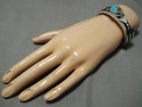 Fabulous Native American Navajo Jeanette Dale Royston Turquoise Sterling Silver Bracelet-Nativo Arts