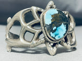 Rare Mine Vintage Native American Navajo Morenci Turquoise Sterling Silver Bracelet-Nativo Arts