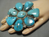 Biggest Navajo Turquoise Sterling Silver Native American Ring- Wow!-Nativo Arts