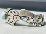 Important Al Vandever Vintage Native American Navajo Light Turquoise Sterling Silver Bracelet-Nativo Arts