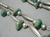 Amazing Vintage Native American Navajo Royston Turquoise Sterling Silver Necklace Old-Nativo Arts