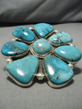 Biggest Navajo Turquoise Sterling Silver Native American Ring- Wow!-Nativo Arts