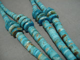 One Best Vintage Native American Navajo #8 Turquoise Heishi Necklace-Nativo Arts