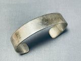 Fantastic Vintage Native American Navajo Sterling Silver Solid Heavy Bracelet-Nativo Arts