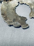Very Rare Vintage Native American Navajo Purple Shell Sterling Silver Squash Blossom Necklace-Nativo Arts