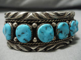 Important Ben Touchine Vintage Native American Navajo Turquoise Sterling Silver Bracelet-Nativo Arts