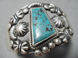 Kirk Smith Vintage Native American Navajo Authentic Sterling Silver Turquoise Bracelet-Nativo Arts