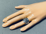 Phenomenal Native American Navajo Signed Sterling Silver Thunderbird Ring-Nativo Arts
