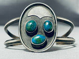 Unique Vintage Native American Navajo Turquoise Sterling Silver Bracelet-Nativo Arts