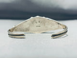 Outstanding Vintage Native American Navajo Blue Gem Turquoise Sterling Silver Bracelet Signed-Nativo Arts