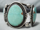 Huge Heavy Vintage Native American Navajo Royston Turquoise Sterling Silver Bracelet-Nativo Arts