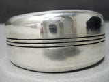 Impressive Vintage Navajo Sterling Silver Bracelet Native American-Nativo Arts