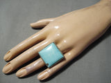 Incredible Vintage Old Kingman Turquoise Sterling Silver Ring Native American-Nativo Arts