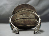 Unforgettable Vintage Native American Navajo Turquoise Sterling Silver Bracelet Old-Nativo Arts