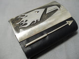 One Best Vintage Native American Navajo Sterling Silver Gold Eagle Ketoh Bracelet Old-Nativo Arts