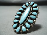 Amazing Vintage Navajo Turquoise Sterling Silver Ring Native American Old-Nativo Arts