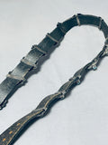 Spectacular Vintage Native American Navajo Old Kingman Turquoise Sterling Silver Concho Belt-Nativo Arts