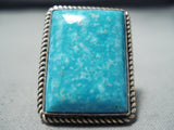 Awesome Vintage Navajo Native American Huge Kingman Sterling Silver Ring-Nativo Arts