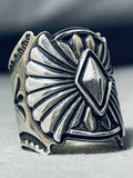 Artist Sunny Reeves Incredible Vintage Native American Navajo Sterling Silver Ring-Nativo Arts
