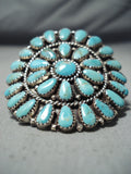 Colossal Turquoise Sun Navajo Sterling Silver Ring Native American-Nativo Arts