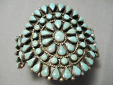 One Of Best Vintage Native American Navajo Teardrop Royston Turquoise Sterling Silver Bracelet-Nativo Arts