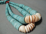 Native American Striking Vintge Santo Domingo Turquoise Sterling Silver Necklace- 300 Grams!-Nativo Arts