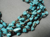 One Of The Finest Native American Navajo Turquoise Heishi Necklace Old-Nativo Arts