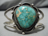 Tremendous Vintage Native American Navajo Huge Royston Turquoise Sterling Silver Bracelet-Nativo Arts