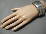 Magnificent Vintage Navajo Sterling Silver Bracelet Native American-Nativo Arts