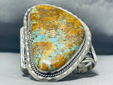 Enormous Joe Tso Native American Navajo 8 Turquoise Sterling Silver Bracelet-Nativo Arts