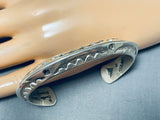 Authentic Orville Tsinnie (d) Vintage Native American Navajo Sterling Silver Bracelet-Nativo Arts