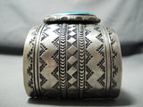 Monster Signed Vintage Native American Navajo Spiderweb Turquoise Sterling Silver Bracelet-Nativo Arts