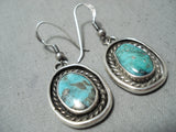 Beautiful Vintage Native American Navajo Matching Turquoise Ring Earrings Set-Nativo Arts