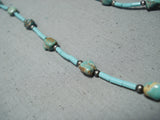 Beautiful Vintage Native American Navajo Turquoise Sterling Silver Necklace-Nativo Arts