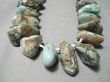 One Of Best Vintage Native American Navajo Chunky Royston Turquoise Heishi Necklace Old-Nativo Arts