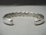 Advanced Technique! Vintage Native American Navajo Sterling Silver Cloud Bracelet Old-Nativo Arts