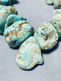 204 Grams Unique Vintage Chunky Royston Turquoise Heishi Necklace-Nativo Arts
