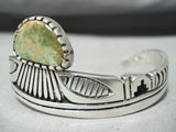Incredible Signed Vintage Native American Navajo Royston Turquoise Sterling Silver Bracelet-Nativo Arts