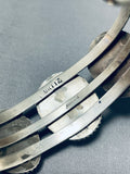 Intriguing Vintage San Felipe Carico Lake Turquoise Sterling Silver Bracelet-Nativo Arts