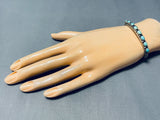 Impressive Vintage Native American Navajo Old Kingman Turquoise Sterling Silver Bracelet-Nativo Arts