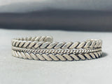 Mesmerizing Vintage Native American Navajo Twisted Sterling Silver Rope Bracelet-Nativo Arts