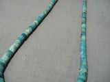Amazing Vintage Navajo Turquoise Heishi Native American Sterling Silver Necklace-Nativo Arts