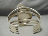 Native American Important Vintage Adam Fierro Spiderweb Turquoise Sterling Silver Bracelet-Nativo Arts