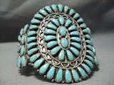Important Vintage Native American Navajo Larry Moses Begay Turquoise Sterling Silver Bracelet-Nativo Arts