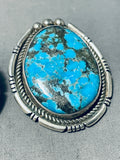 Native American Rare Signed Santo Domingo Spiderweb Turquoise Sterling Silver Earrings-Nativo Arts
